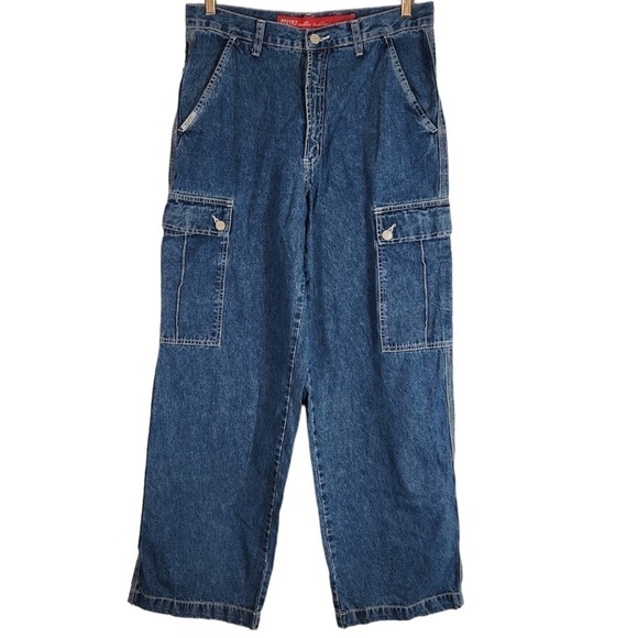 Vintage REVOLT Utility Cargo Jeans Size M/L - Picture 1 of 4